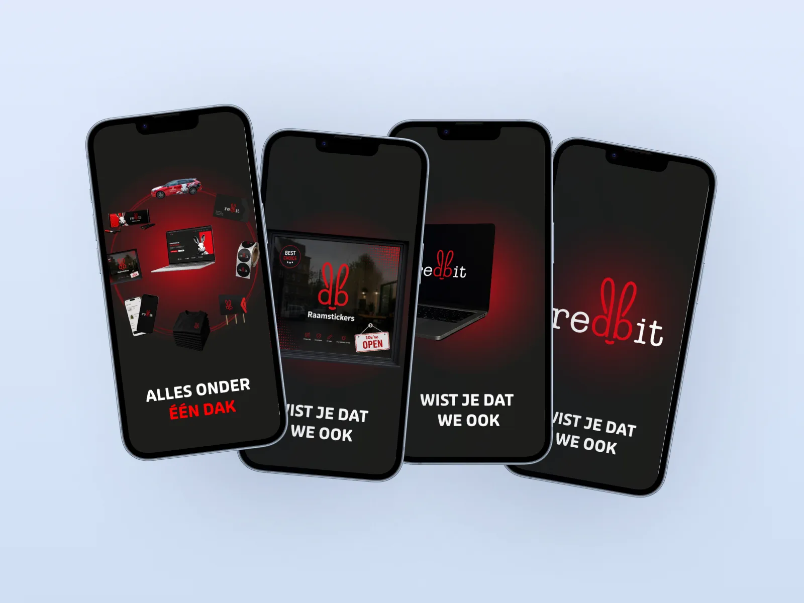 RedBit social video phone mockup